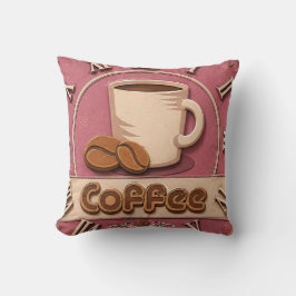 Pink Coffee Feminine Coffee Bar Decor Kussen