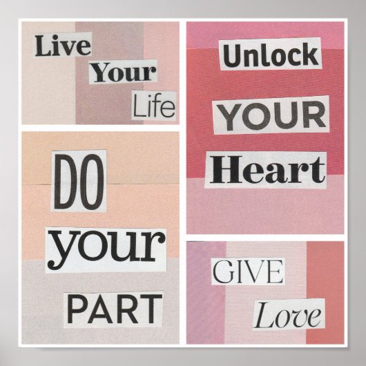 Pink Collage Poster (Voorkant)