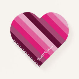  PINK COLOR PALETTE BLEEK PLUM STRIPE PATROON NOTITIEBOEK