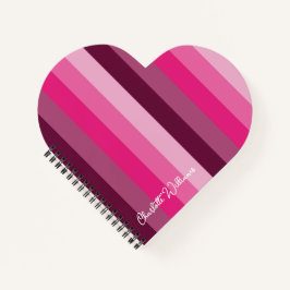  PINK COLOR PALETTE BLEEK PLUM STRIPE PATROON NOTITIEBOEK