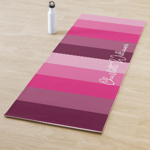  PINK COLOR PALETTE BLEEK PLUM STRIPE PATROON YOGAMAT