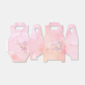 PINK COLUMBINE FLOWER WATERVERF SPLASH BEDANKDOOSJES (Uitgevouwen)