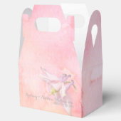 PINK COLUMBINE FLOWER WATERVERF SPLASH BEDANKDOOSJES (Geopend)