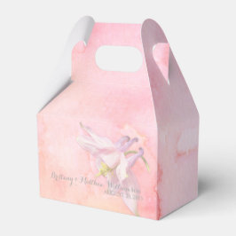 PINK COLUMBINE FLOWER WATERVERF SPLASH BEDANKDOOSJES