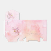 PINK COLUMBINE FLOWER WATERVERF SPLASH BEDANKDOOSJES (Uitgevouwen)