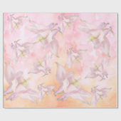 PINK COLUMBINE FLOWER WATERVERF SPLASH CADEAUPAPIER (Vlak)