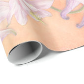 PINK COLUMBINE FLOWER WATERVERF SPLASH CADEAUPAPIER (Rol Hoek)