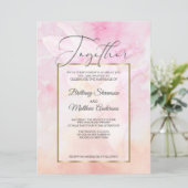 PINK COLUMBINE FLOWER WATERVERF SPLASH KAART (Staand voorkant)