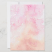 PINK COLUMBINE FLOWER WATERVERF SPLASH KAART (Achterkant)