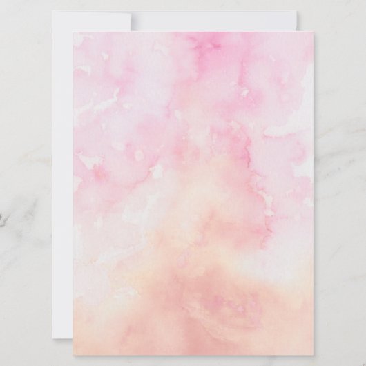 PINK COLUMBINE FLOWER WATERVERF SPLASH KAART (Achterkant)