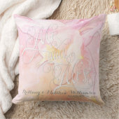 PINK COLUMBINE FLOWER WATERVERF SPLASH KUSSEN (Deken)