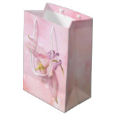 PINK COLUMBINE FLOWER WATERVERF SPLASH MEDIUM CADEAUZAKJE (Achterkant Gekanteld)