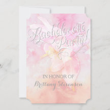 PINK COLUMBINE FLOWER WATERVERF SPLASH WEDING