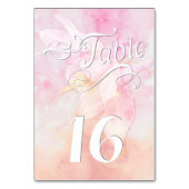 PINK COLUMBINE FLOWER WATERVERF SPLASH WEDING KAART (Voorkant)