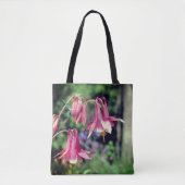 Pink Columbine Flowers Close Up  Tote Bag (Voorkant)