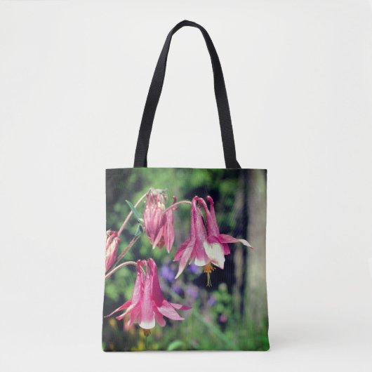 Pink Columbine Flowers Close Up  Tote Bag (Voorkant)