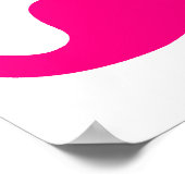 Pink Comedian Mustache Poster (Hoek)