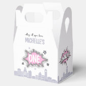 Pink Comics Boek Supergirl Gable Favor Box Bedankdoosjes (Geopend)