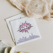 Pink Comics Book Superhero Verjaardag