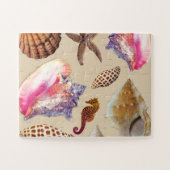 Pink Conch Junonia Seahorse Kinderen Legpuzzel (Horizontaal)