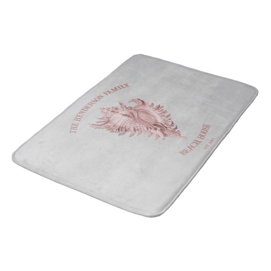 Pink Conch Shell Bath Mat (Gekanteld)