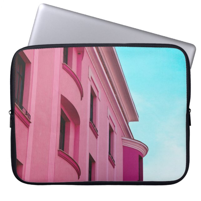 PINK CONCRETE BOUW LAPTOP SLEEVE (Voorkant)