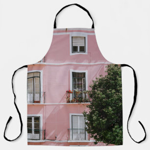 PINK CONCRETE COMMERCIAL BUILLE NEAR GREEN TREE SCHORT