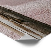 PINK CONCRETE HUIS MET DRIE VENSTERS EN ÉÉN DOO POSTER (Hoek)