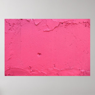 PINK CONCRETE WALL TIJDENS DAG POSTER