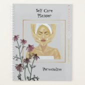 Pink Cone Flowers Massage SelfCare Bloemenjournaal Planner (Voorkant)