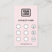 Pink Connect With Us Social QR Code Loyalty Card Visitekaartje (Voorkant)