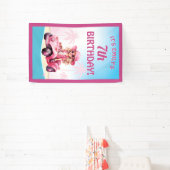 Pink Convertible Beach Birthday Spandoek (Insitu)