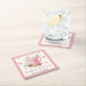 Pink Cookies and Cocoa Baby Shower Kartonnen Onderzetters (Insitu)