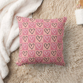 Pink Coquete Hearts Kussen