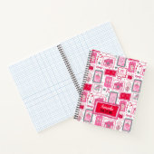 Pink Coquette aesthetic girly whimsical pattern Notitieboek (Binnen)