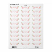 Pink Coquette Baby Clothes Address Label (Full Sheet)