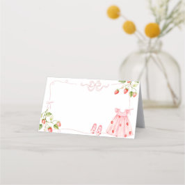 Pink Coquette Baby Clothes Berry Appointment Card Afsprakenkaart