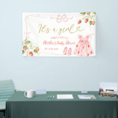 Pink Coquette Baby Clothes Berry Large Banner (Beurs)