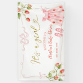 Pink Coquette Baby Clothes Berry Large Banner (Verticaal)
