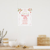 Pink Coquette Baby Clothes Late Diapers Poster (Keuken)