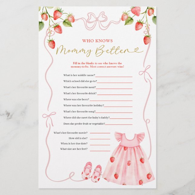 Pink Coquette Baby Clothes Who Know Mommy Better (Voorkant)