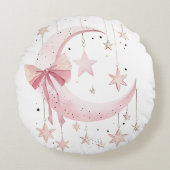 Pink Coquette Baby Rond Kussen (Voorkant)