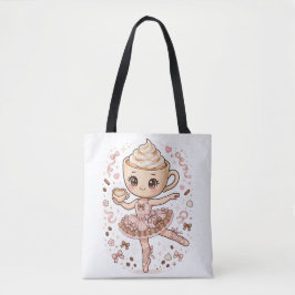 Pink Coquette Ballerina Cappuccina Tote Bag