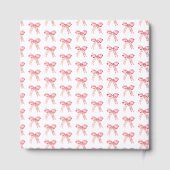 Pink Coquette Bow Baby Shower Guest Book Gastenboek (Achterkant)