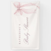 Pink Coquette Bow Baby Shower Spandoek (Verticaal)