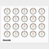 Pink Coquette Bow Bear Birthday Envelope Seal Ronde Sticker (Vel)