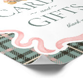 Pink Coquette Bow Bear Plaid Cards & Gifts Poster (Hoek)