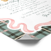 Pink Coquette Bow Bear Tartan Dont Say Baby Game Poster (Hoek)