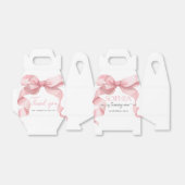 Pink Coquette Bow Birthday Party  Bedankdoosjes (Uitgevouwen)