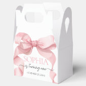 Pink Coquette Bow Birthday Party  Bedankdoosjes (Geopend)